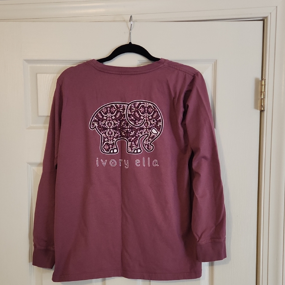 Ivory Ella Long Sleeve Shirt in Plum Large